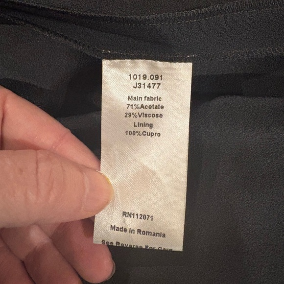 Jigsaw England maxi dress satin crepe sleeveless tie back sz 6 black - Picture 4 of 6